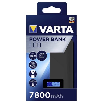 Varta 57970 - Power bank LCD 7800mAh/3,7V