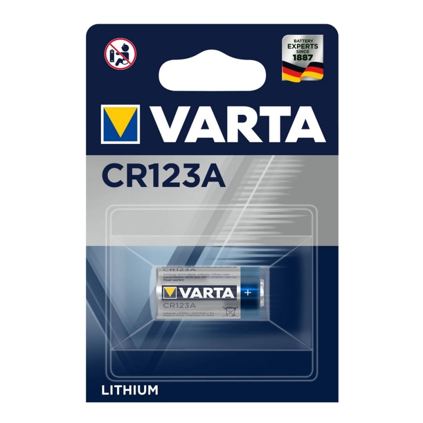 Varta 6205 - 1 szt. Bateria litowa PHOTO CR 123A 3V