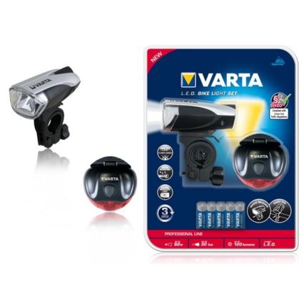 Varta 62585 - ZESTAW 2x LED Latarka na rower LED/3W/3xAAA + LED/3W/2xAAA