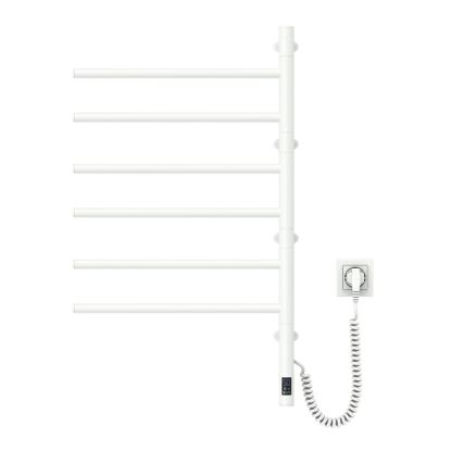 Vertaduro - Elektryczny obrotowy wieszak na ręczniki z termostatem ARA 105W/230V 80x49 cm IP44 biały