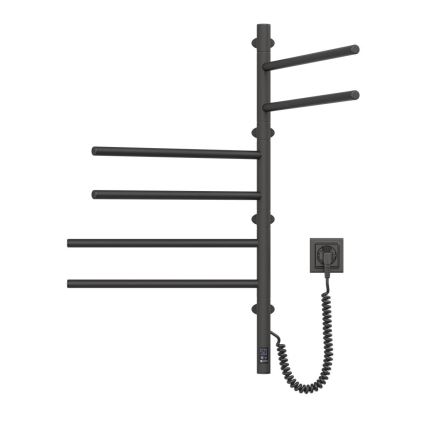Vertaduro - Elektryczny obrotowy suszacz do ręczników z termostatem ARA 105W/230V 82x49 cm IP44 czarny