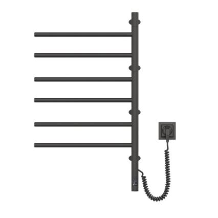Vertaduro - Elektryczny obrotowy suszacz do ręczników z termostatem ARA 105W/230V 82x49 cm IP44 czarny