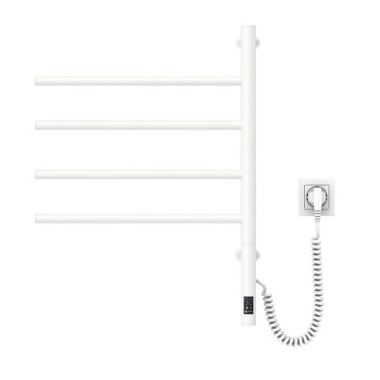 Vertaduro - Elektryczny obrotowy wieszak na ręczniki z termostatem ARA 60W/230V 65x49 cm IP44 biały