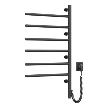 Vertaduro - Elektryczny obrotowy suszacz do ręczników z termostatem ARA 105W/230V 82x49 cm IP44 czarny