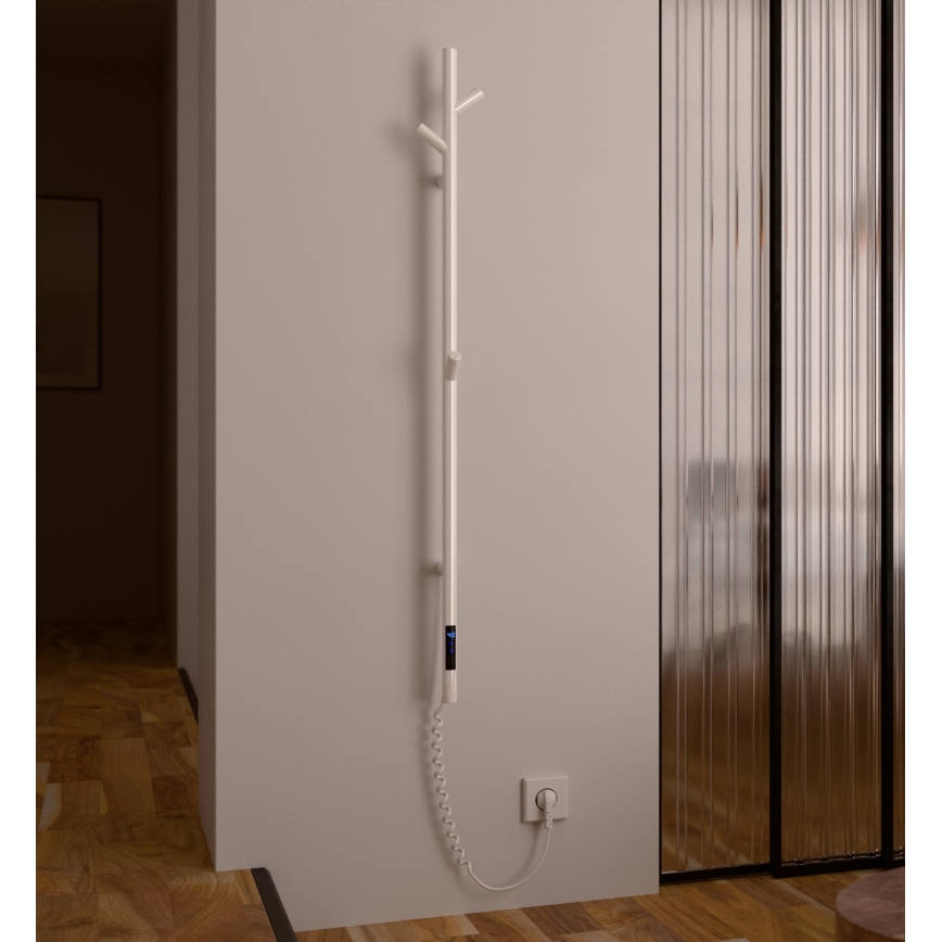 Vertaduro - Elektryczny suszacz na ręczniki MEDA 37W 118x16 cm biały