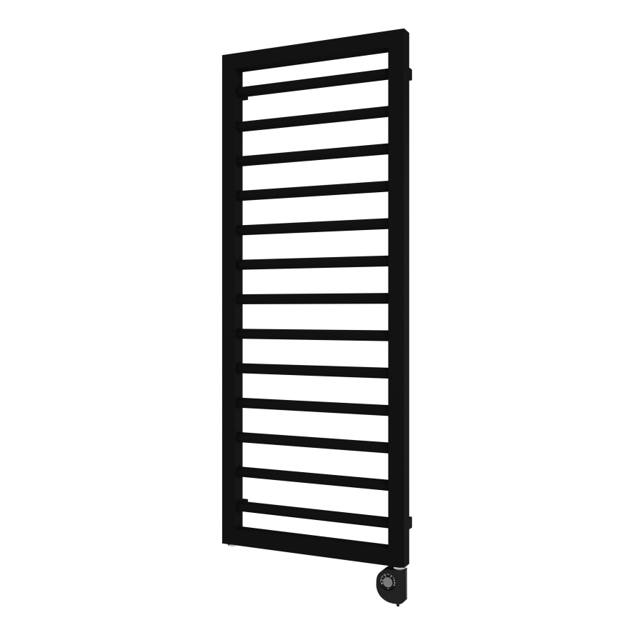 Vertaduro - Grzejnik łazienkowy ADEL z termostatem, 600 W, 128 x 50 cm, czarny