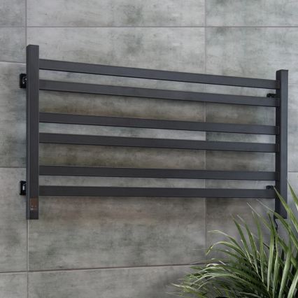 Vertaduro - Elektryczny suszacz do ręczników z termostatem AVA 181W/230V 50x90 cm IP44 czarny prawy