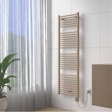 Vertaduro - Grzejnik łazienkowy z termostatem DENISE 600W 154x50 cm taupe
