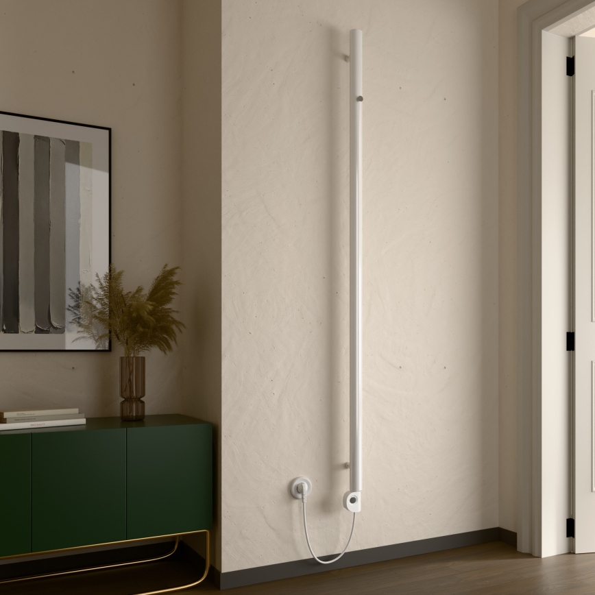 Vertaduro - Grzejnik łazienkowy z termostatem ERDA 400W 180x5 cm biały