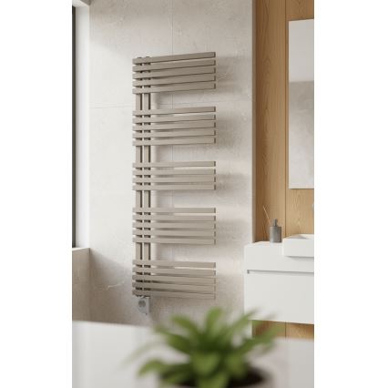 Vertaduro - Grzejnik łazienkowy z termostatem MICHELLE 600W 129x50 cm taupe