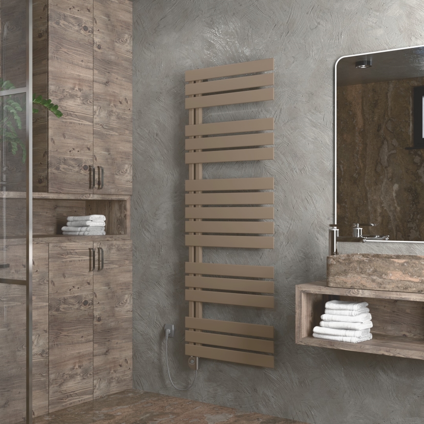 Vertaduro - Grzejnik łazienkowy z termostatem ZIVA 800W 177x50 cm taupe