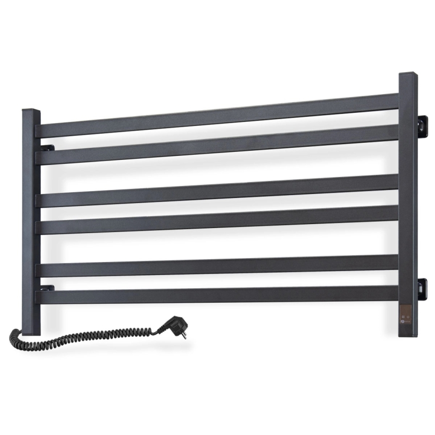 Vertaduro - Elektryczny suszacz do ręczników z termostatem AVA 181W/230V 50x90 cm IP44 czarny lewy