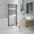 Vertaduro - Obrotowy grzejnik łazienkowy z termostatem MEG 600W 118x50 cm antracyt