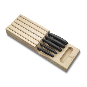 Victorinox - 6-częściowy zestaw noży kuchennych SWISS CLASSIC z organizerem, buk/beżowy