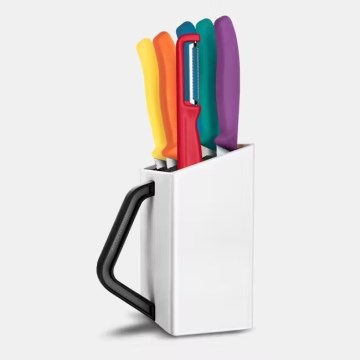 Victorinox - 7-częściowy zestaw noży kuchennych w bloku SWISS CLASSIC, wielobarwny