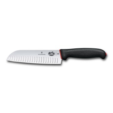 Victorinox - Nóż kuchenny Santoku DUAL GRIP 17 cm czarny
