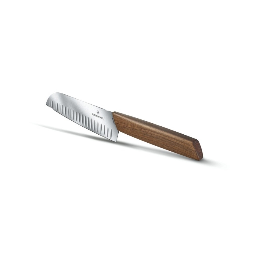 Victorinox - Nóż kuchenny Santoku SWISS MODERN 17 cm orzech