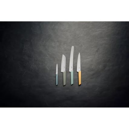 Victorinox - Nóż kuchenny Santoku SWISS MODERN 17 cm zielony