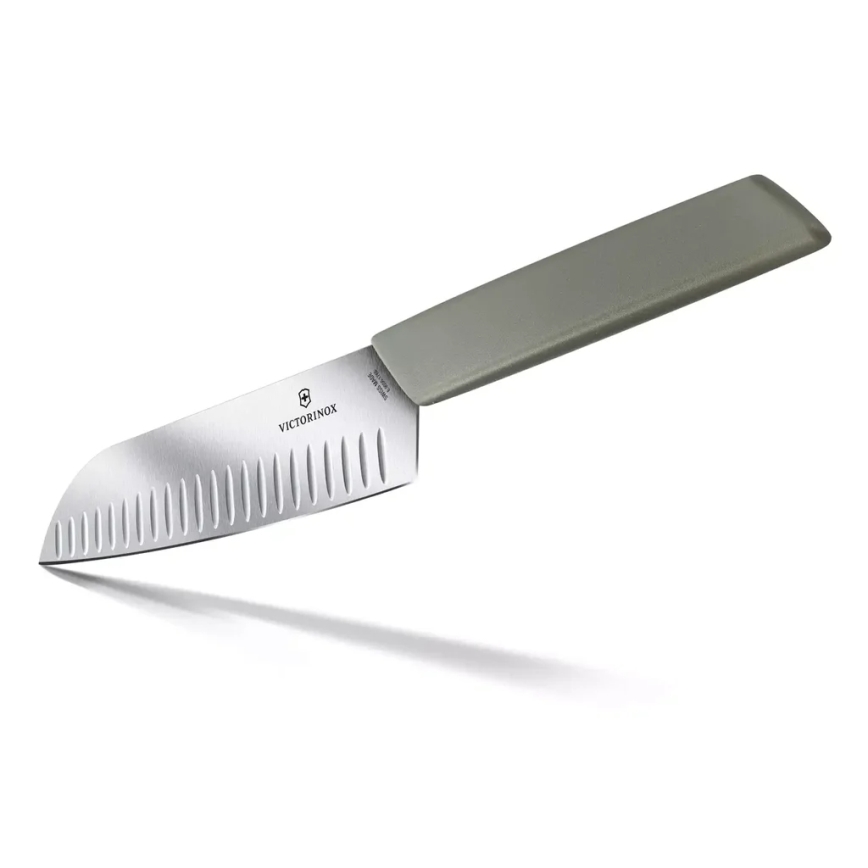 Victorinox - Nóż kuchenny Santoku SWISS MODERN 17 cm zielony