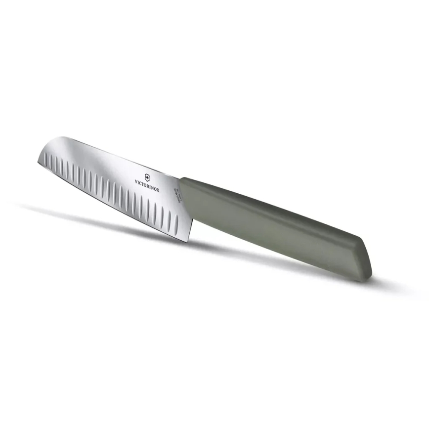 Victorinox - Nóż kuchenny Santoku SWISS MODERN 17 cm zielony