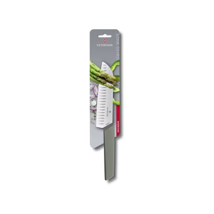 Victorinox - Nóż kuchenny Santoku SWISS MODERN 17 cm zielony