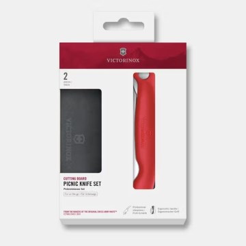 Victorinox - Nóż składany SWISS CLASSIC 11 cm czerwony + deska do krojenia