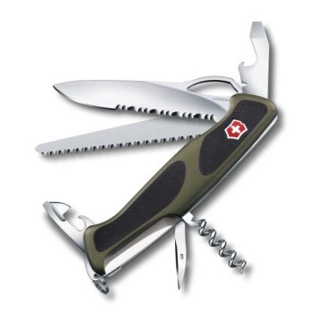 Victorinox - Scyzoryk wielofunkcyjny 13 cm/12 funkcji czarny/zielony