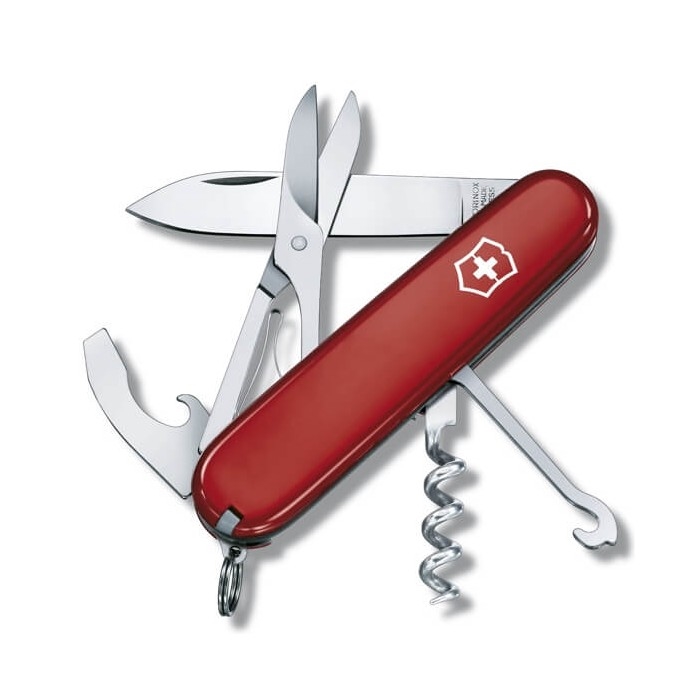 Victorinox - Wielofunkcyjny scyzoryk COMPACT 9,1 cm/15 funkcji czerwony