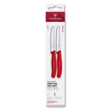 Victorinox - Zestaw kuchennych noży do warzyw SWISS CLASSIC 11 cm 2 szt. czerwony