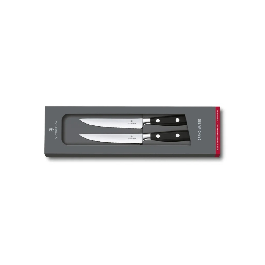 Victorinox - Zestaw noży do steków GRAND MAITRE, 12 cm, 2 szt., czarny