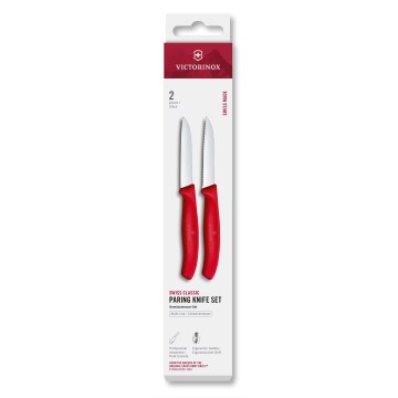 Victorinox - Zestaw noży do warzyw SWISS CLASSIC 8 cm, 2 szt., czerwony