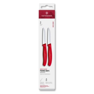 Victorinox - Zestaw noży do warzyw SWISS CLASSIC 8 cm, 2 szt., czerwony