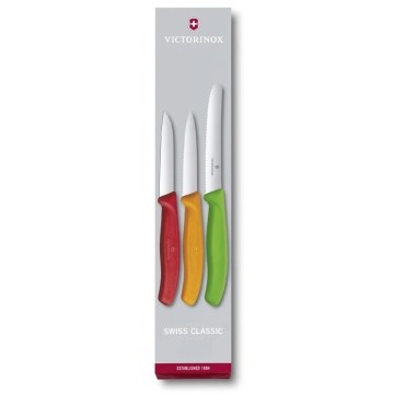 Victorinox - Zestaw noży kuchennych do warzyw 3 szt miks kolorów