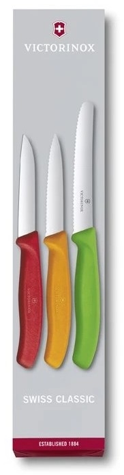 Victorinox - Zestaw noży kuchennych do warzyw 3 szt miks kolorów