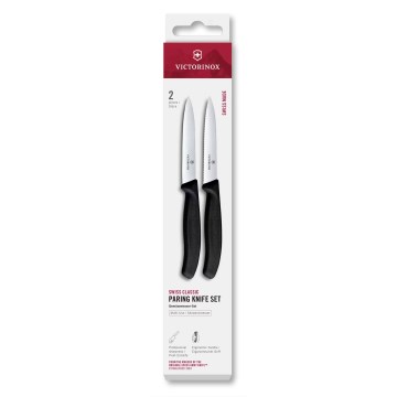 Victorinox - Zestaw noży kuchennych do warzyw SWISS CLASSIC, 10 cm, 2 szt., czarny