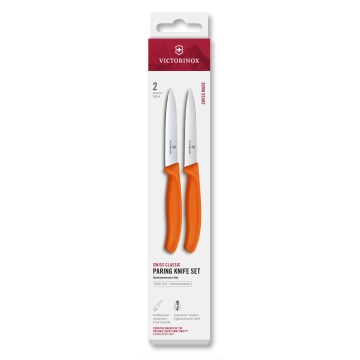 Victorinox - Zestaw noży kuchennych do warzyw SWISS CLASSIC 10 cm 2 szt. pomarańczowy