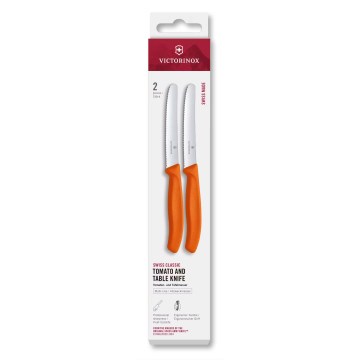 Victorinox - Zestaw noży kuchennych do warzyw SWISS CLASSIC 11 cm 2 szt. pomarańczowe