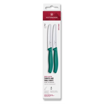 Victorinox -Zestaw noży kuchennych do warzyw SWISS CLASSIC 11 cm 2 szt. turkusowy