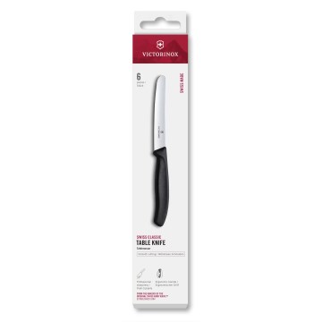 Victorinox - Zestaw noży kuchennych do warzyw SWISS CLASSIC 11 cm, 6 szt., czarny