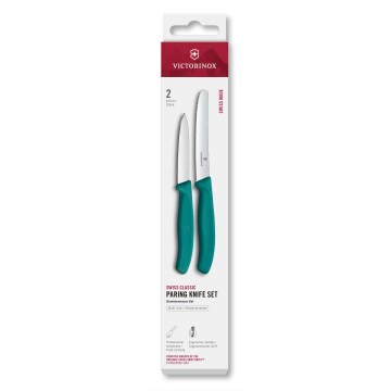 Victorinox - Zestaw noży kuchennych do warzyw SWISS CLASSIC 2 szt. turkusowy