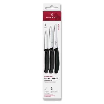 Victorinox - Zestaw noży kuchennych do warzyw SWISS CLASSIC 3 szt. czarny