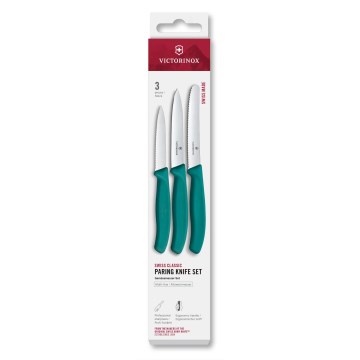 Victorinox - Zestaw noży kuchennych do warzyw SWISS CLASSIC 3 szt. turkusowy