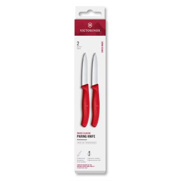 Victorinox - Zestaw noży kuchennych do warzyw SWISS CLASSIC 8 cm 2 szt. czerwony