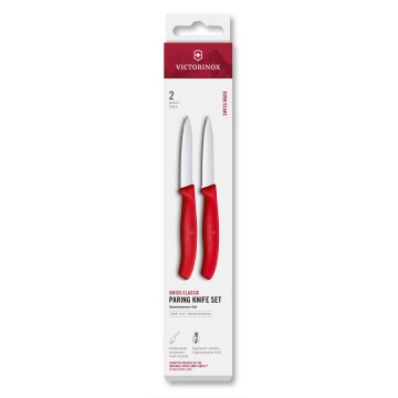 Victorinox - Zestaw noży kuchennych do warzyw SWISS CLASSIC 8 cm 2 szt. czerwony