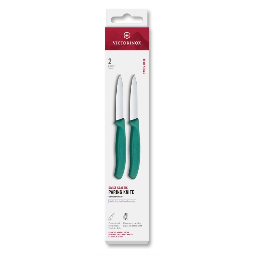 Victorinox - Zestaw noży kuchennych do warzyw SWISS CLASSIC 8 cm, 2 szt., turkusowy