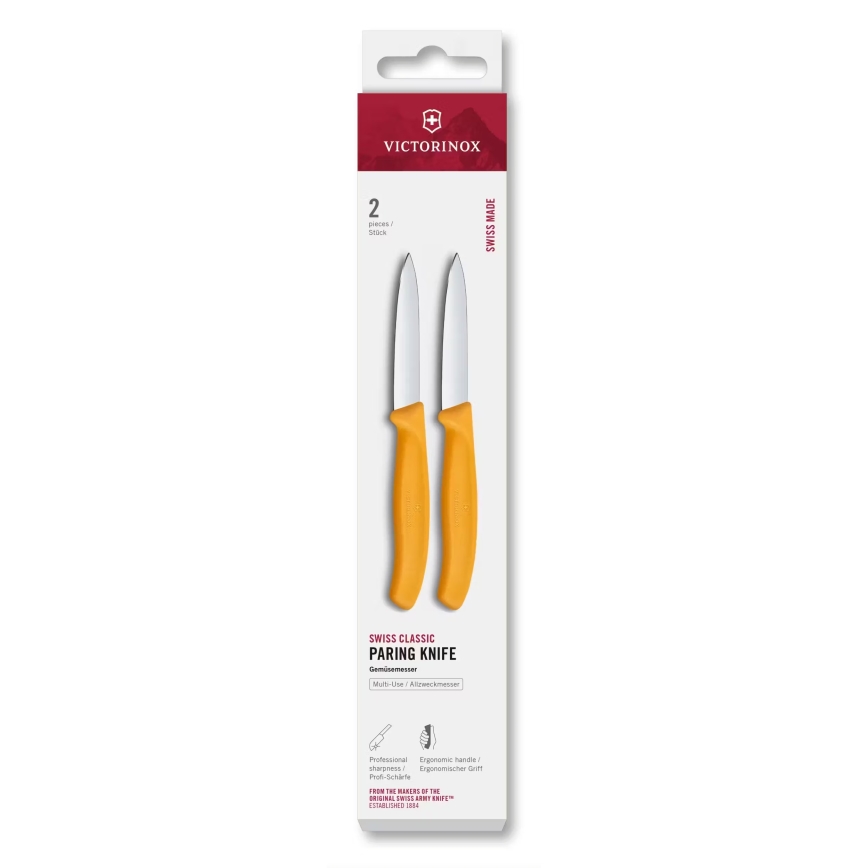 Victorinox - Zestaw noży kuchennych do warzyw SWISS CLASSIC 8 cm, 2 szt., żółty