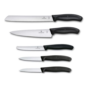 Victorinox - Zestaw noży kuchennych SWISS CLASSIC 5 szt. czarny