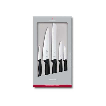 Victorinox - Zestaw noży kuchennych SWISS CLASSIC 5 szt. czarny