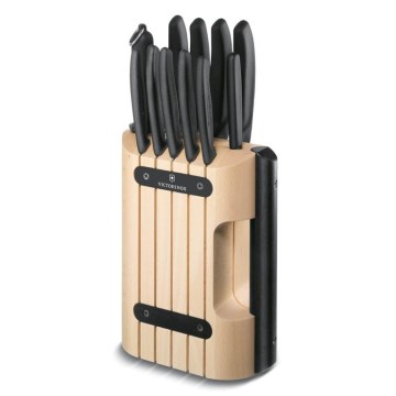 Victorinox - Zestaw noży kuchennych w bloku SWISS CLASSIC 12 szt. buk/beżowy