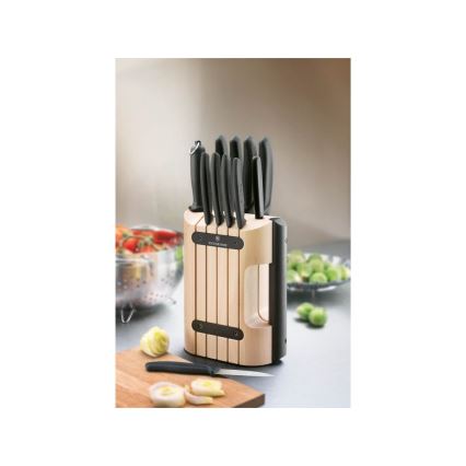 Victorinox - Zestaw noży kuchennych w bloku SWISS CLASSIC 12 szt. buk/beżowy